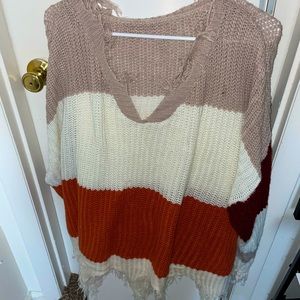 3x shein sweater can be off shoulder, slightly oversized